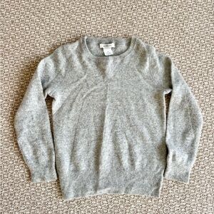 Crewcuts Kids Light Gray 100% Cashmere Sweater